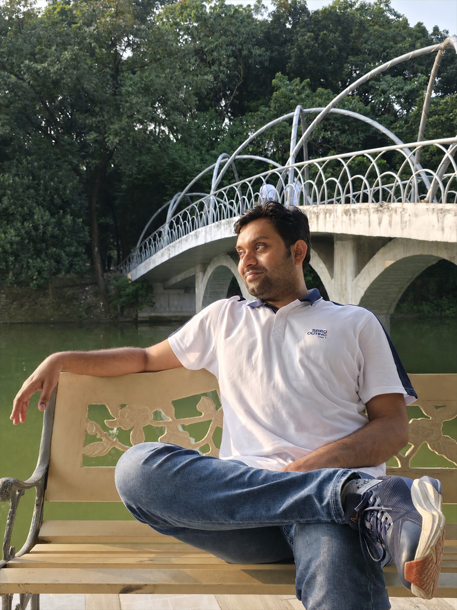 Relaxing beside a lake during an SRBD outing.